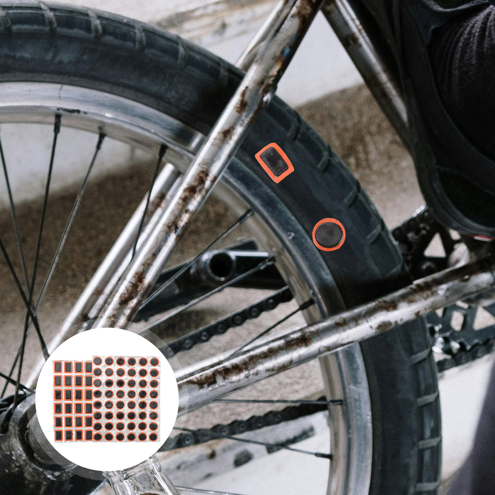 Mountain Biking Tube - 2Sheets Bicycle Tire Repair Kit Solid
